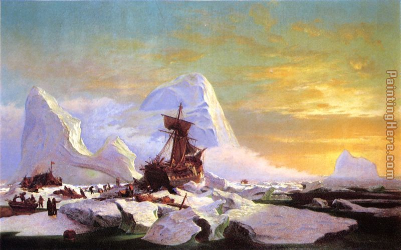 Crushed in the Ice painting - William Bradford Crushed in the Ice art painting